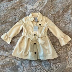 NWT Toddler girls khaki rain coat, TAHARI, 18 mos